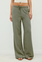 Flowing linen-effect trousers