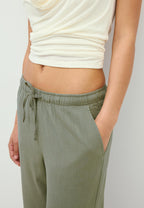 Flowing linen-effect trousers