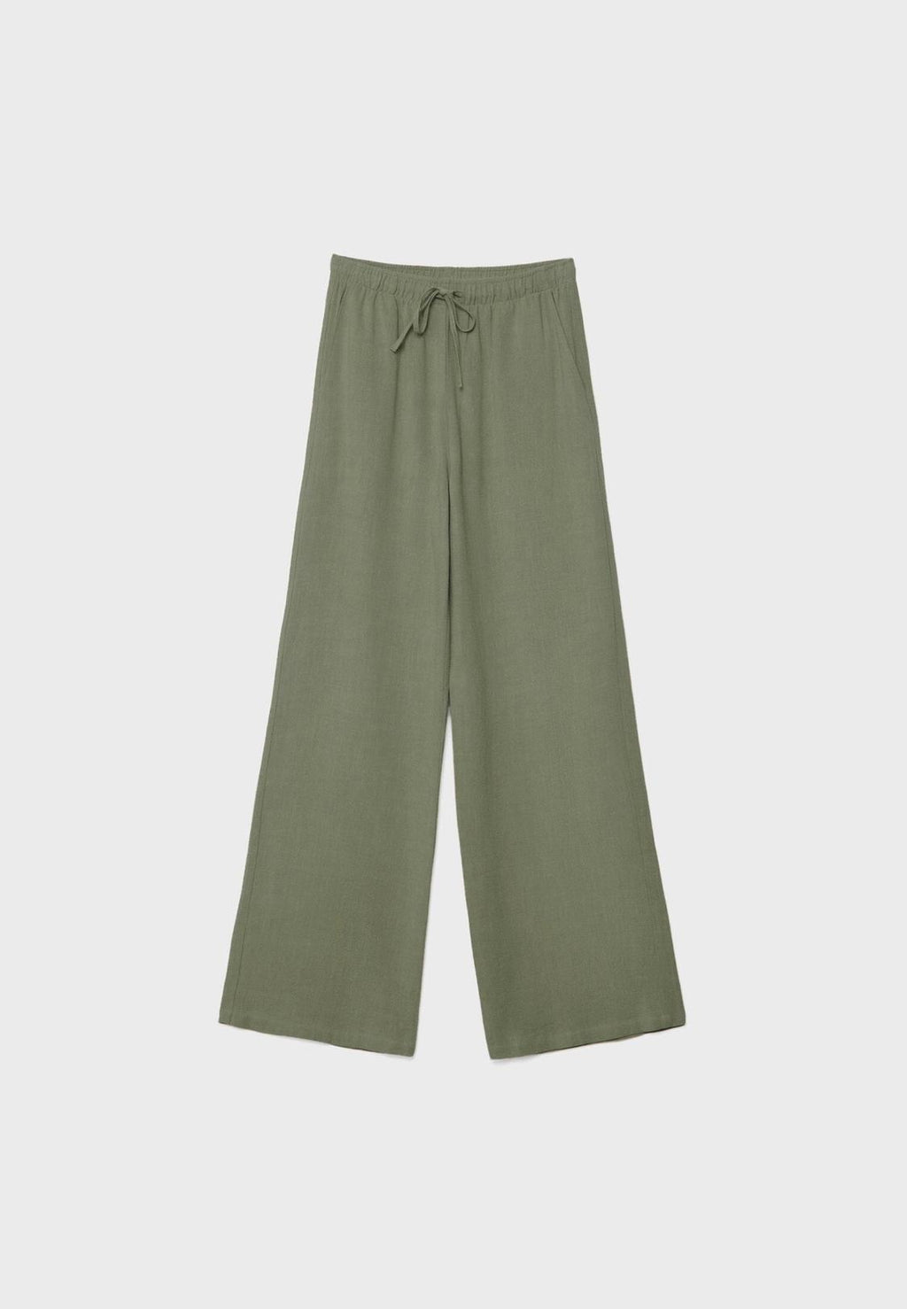 Flowing linen-effect trousers