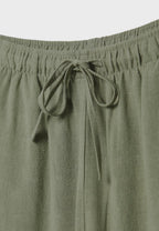 Flowing linen-effect trousers