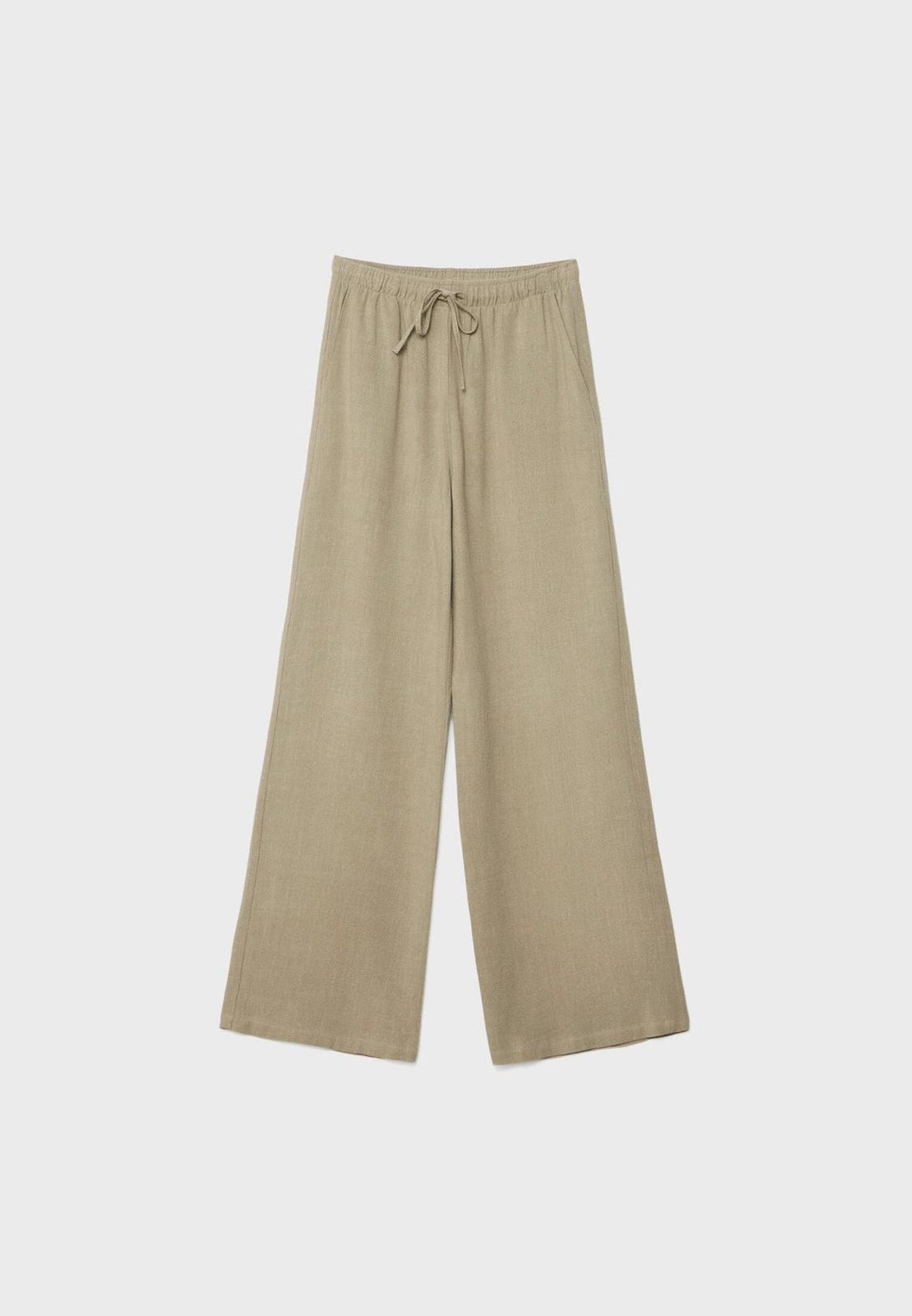 Flowing linen-effect trousers