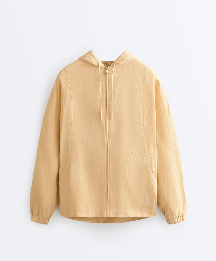 Linen Zip Hoodie