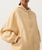 Linen Zip Hoodie