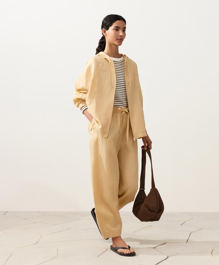 Linen Zip Hoodie