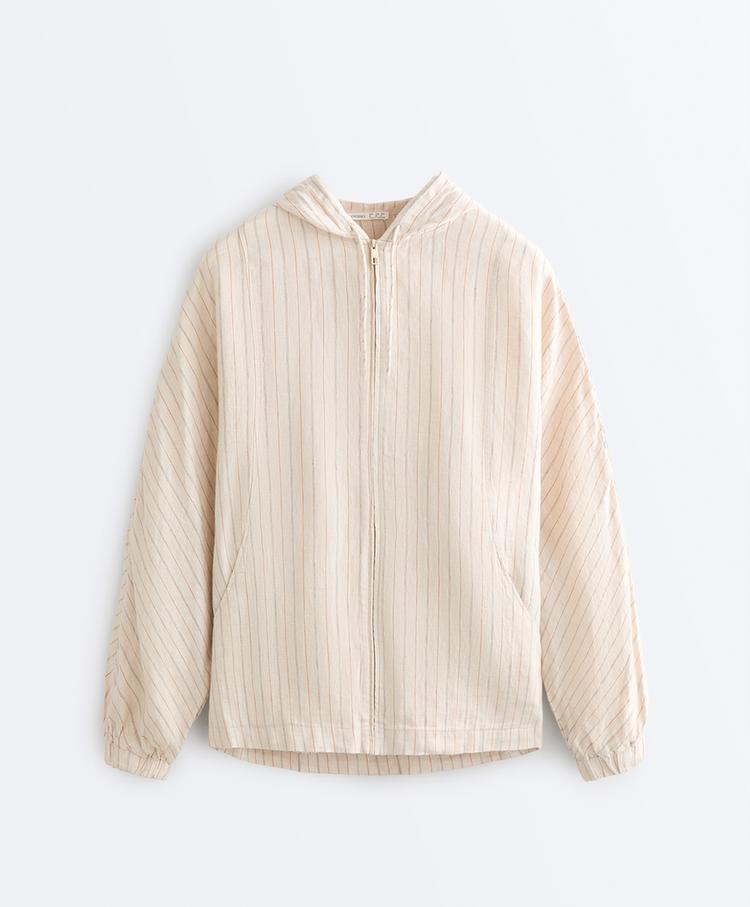 Linen Zip Hoodie