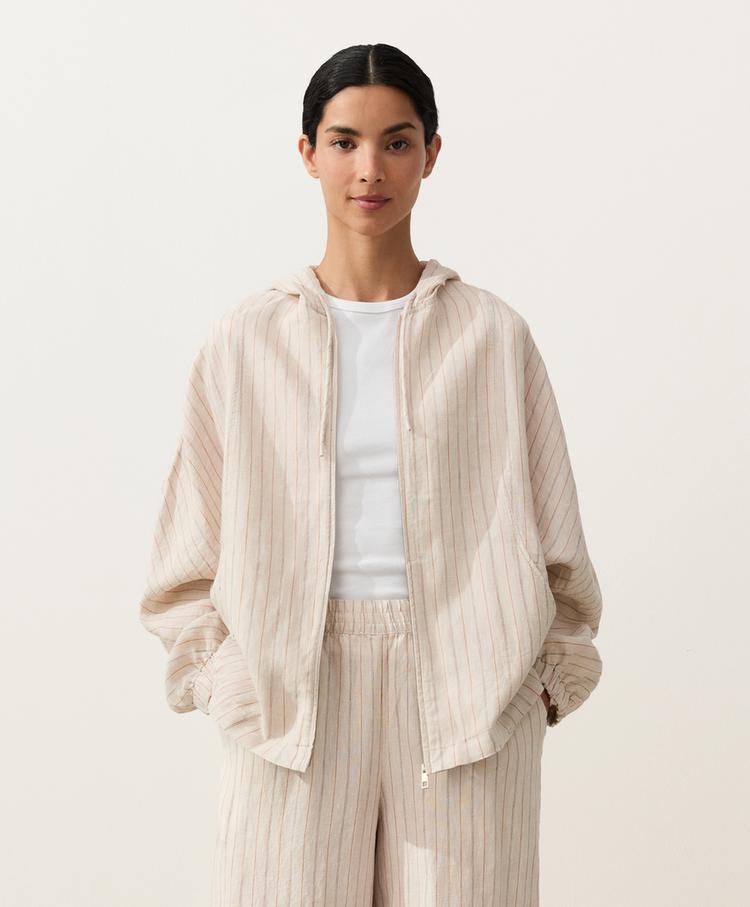 Linen Zip Hoodie