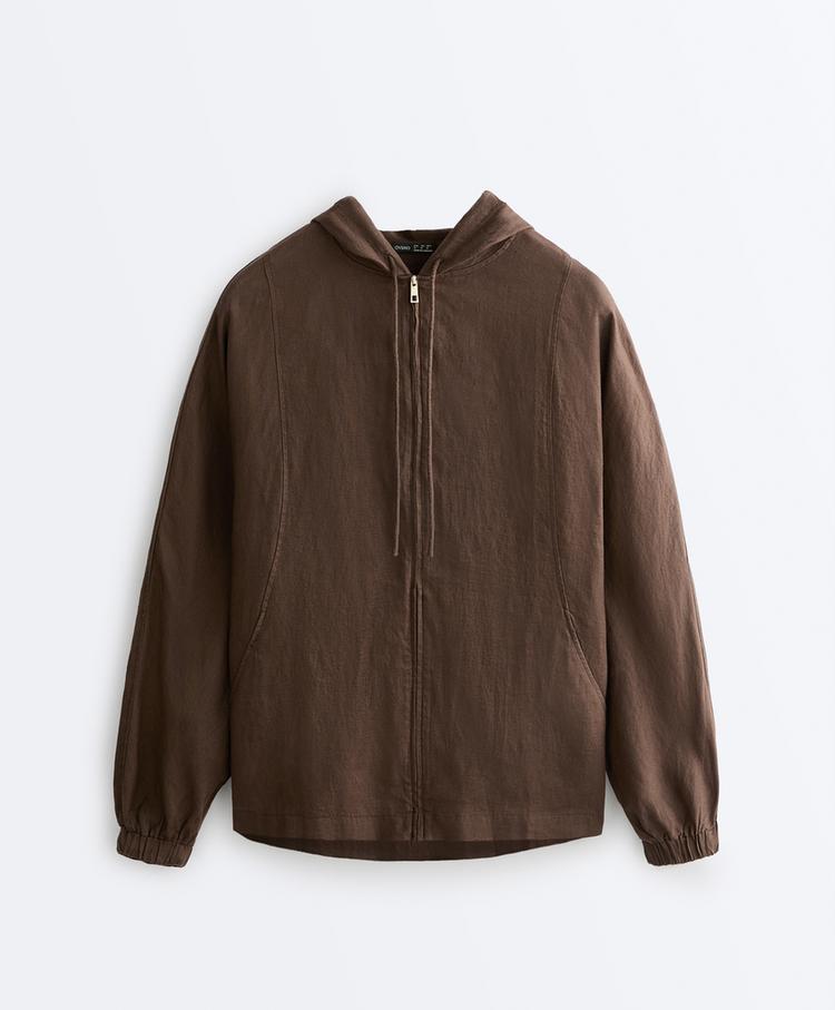 Linen Zip Hoodie