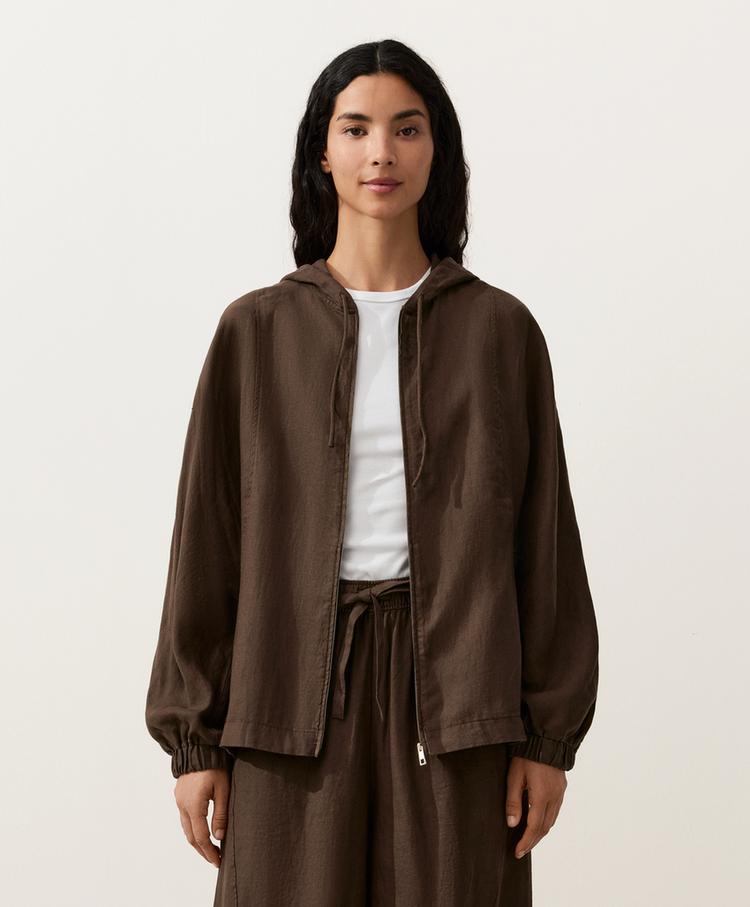 Linen Zip Hoodie