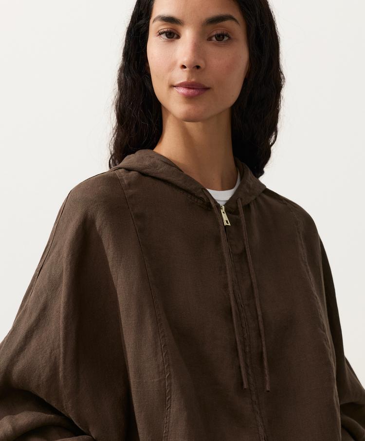 Linen Zip Hoodie