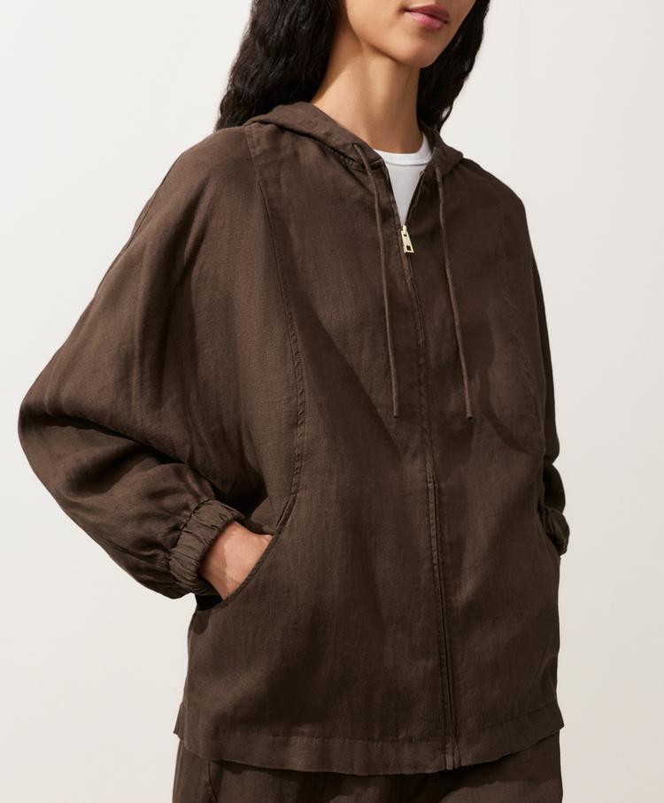 Linen Zip Hoodie