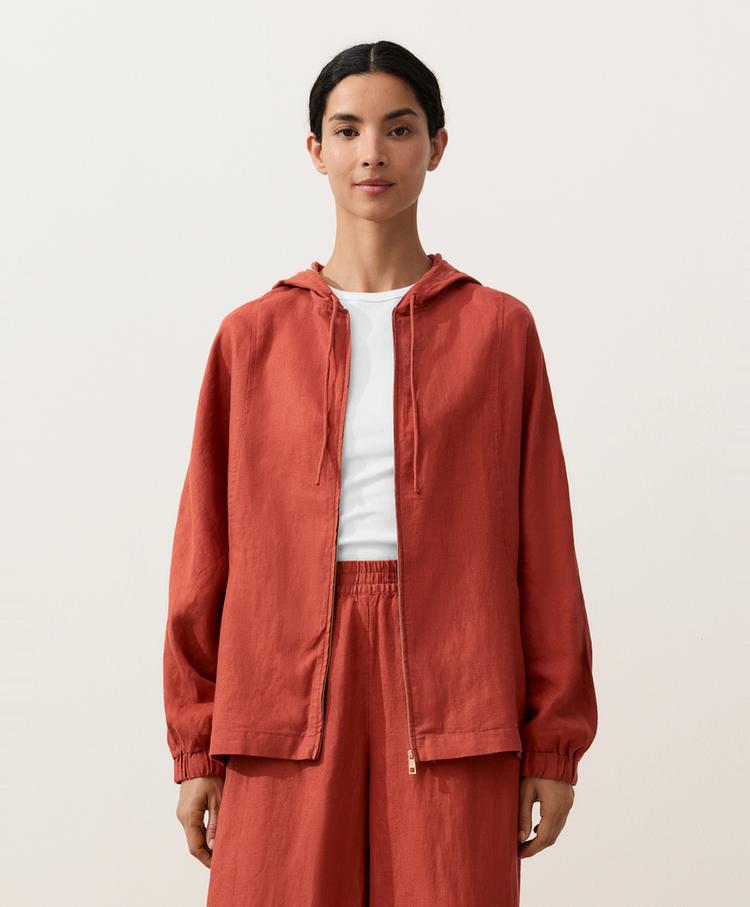 Linen Zip Hoodie
