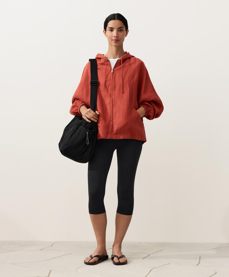 Linen Zip Hoodie