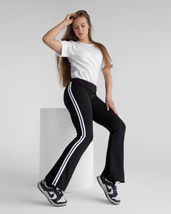 Wide Leg Double Striped Sweatpants - Trendyolmilla
