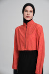 Orange Black Gilet Full Hijab Swimsuit - Hasema