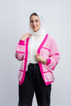 كارديجان صوف منقوش