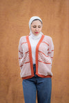 كارديجان صوف منقوش