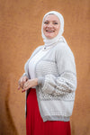 كارديجان صوف منقوش