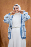 كارديجان صوف منقوش