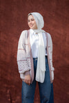 كارديجان صوف منقوش