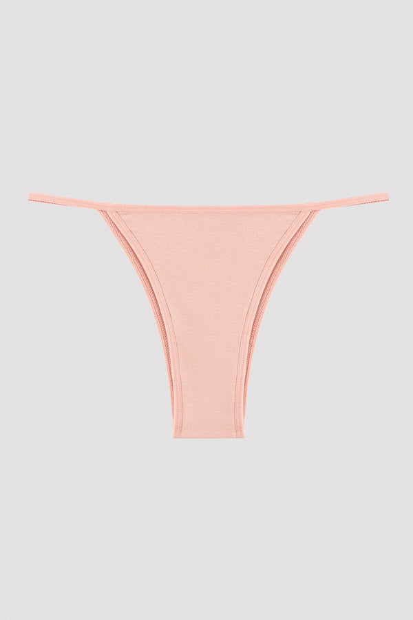Curdy Thin Strapped Cotton Brazilian Pantie