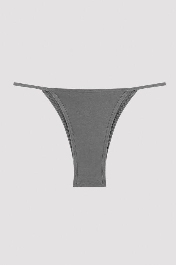 Dark Thin Strapped Cotton Brazilian Panties-  Panti