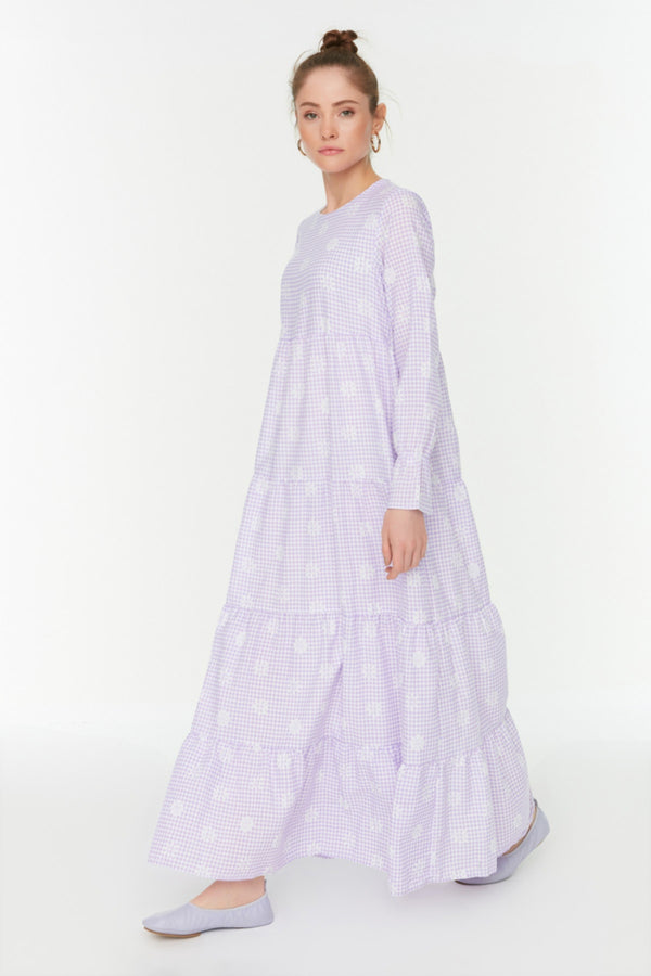 Flower Detailed Teaser Dress - Trendyol Modest